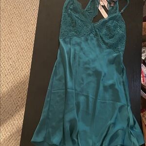 Victoria's Secret Teal Lace Chemise